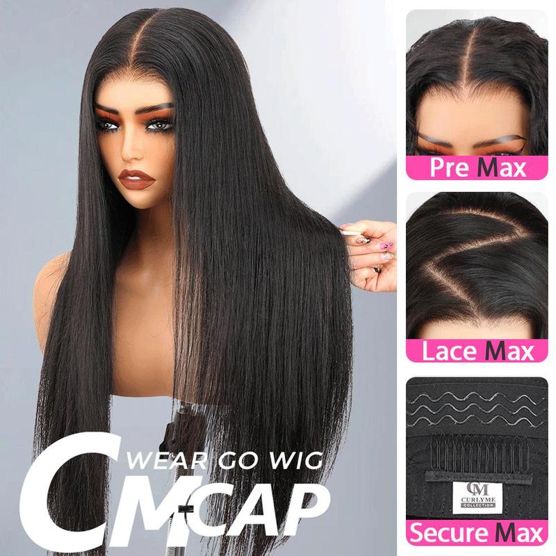 CurlyMe Pre-Max Wear Go 9x6 HD Lace Tiny Knots M-cap Glueless Straight Hair Lace Front Wigs