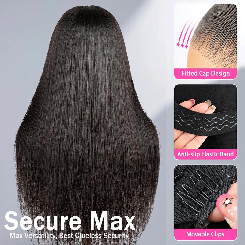 CurlyMe Pre-Max Wear Go 9x6 HD Lace Tiny Knots M-cap Glueless Straight Hair Lace Front Wigs