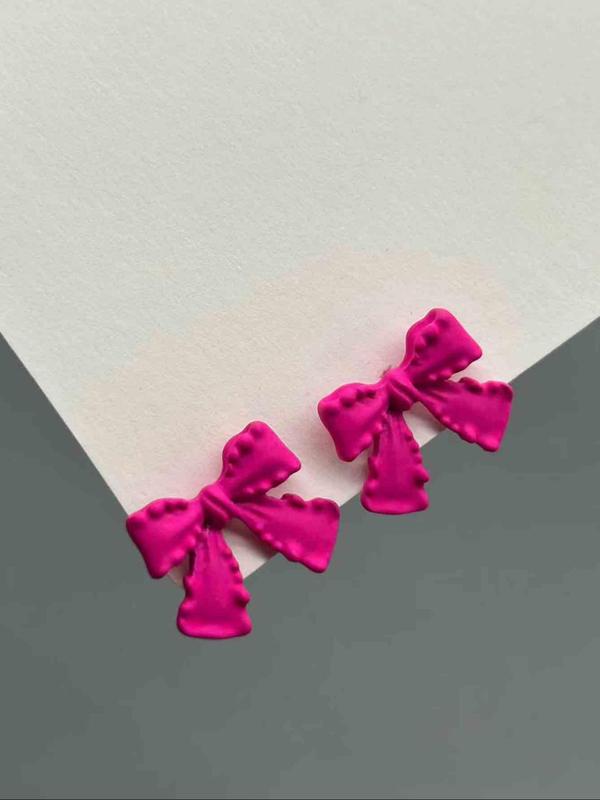 Women's Elegant Bowknot Design Stud Earrings, 1 Pair Trendy Cute Stud Earrings, Chic Gorgeous Jewelry As Gift for Girlfriend for Daily Decor