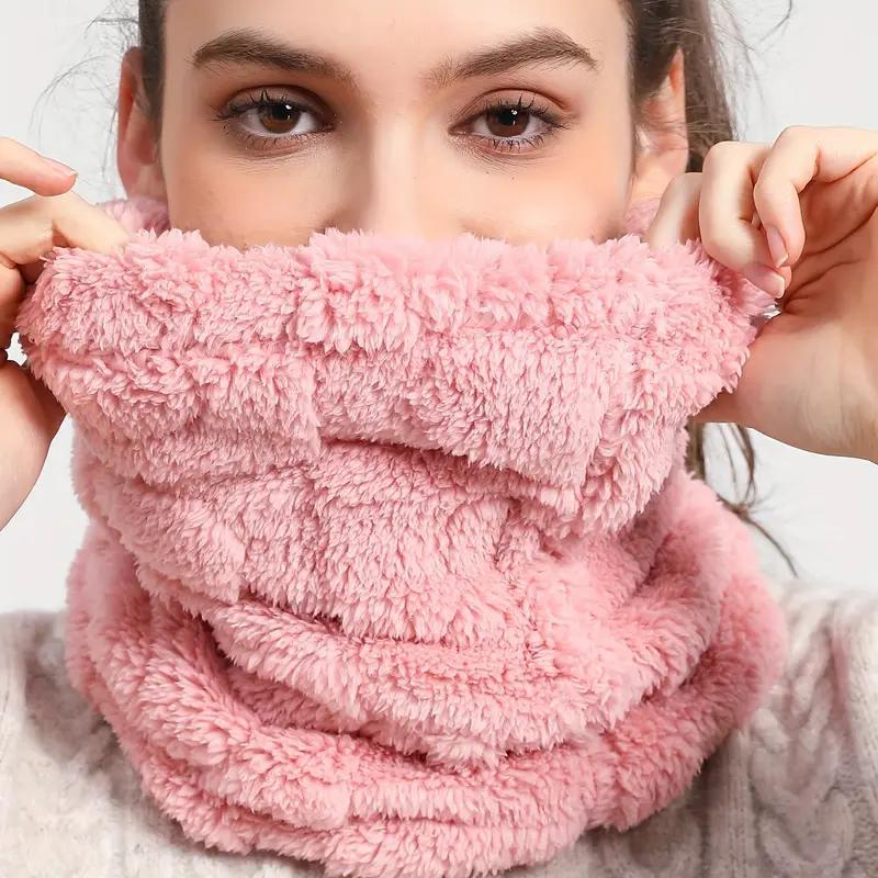 Solid Color Plush Neck Warmer, Soft Comfortable Neck Warmer, Neck Warmer for Women & Girls, Winter Outdoor Sports Accessories