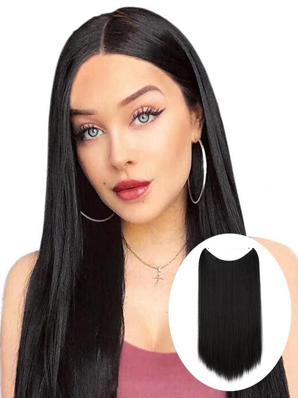 14 16 18 22 Inch Long Straight Hair Extension, Natural Invisible Fluffy Hair Extensions for Women, Synthetic Hairpiece for Daily & Party Hairstyle Ideas