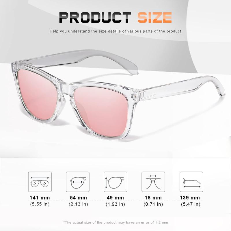 Sunglasses Womens Polarized Sunglasses for Women Men Classic Retro Designer Style Trendy Mirrored Sun Glasses beach essentials