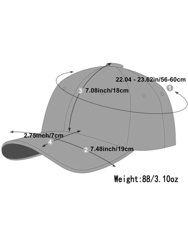 2024 Summer Letter Embroidered Black Baseball Cap, Adjustable Sun Protection Outdoor Snapback Hat, Suitable All-matching Duckbill Shape Hat for Traveling