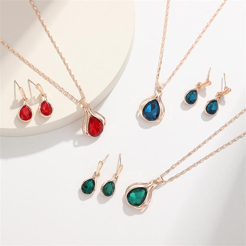 3 Pcs Set Classic Simple Style Pendant Necklace Earrings Set, Ladies Charming Earrings, Gift for Mom and Girlfriend, for Party, Party Dress Up