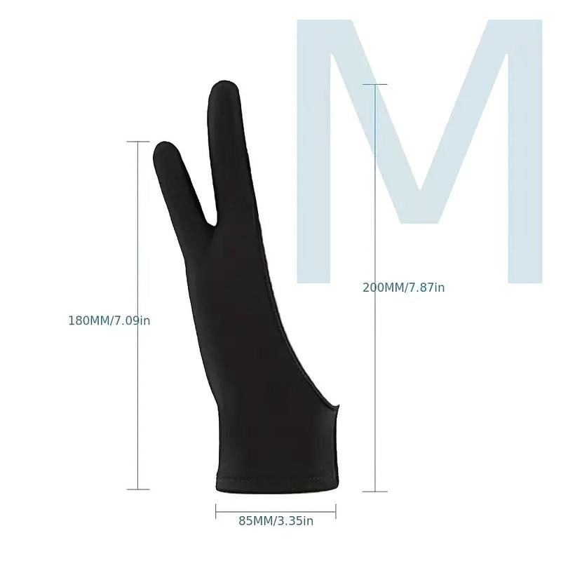 Anti Smudge Two-finger Drawing Gloves, 1 Count Anti Touch Drawing Gloves, Drawing Tablet and Screen Board Protector Gloves