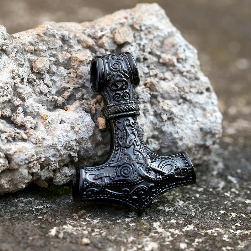 GTHIC Nordic Thor’s Hammer Stainless Steel Pendant for Wedding Engagement Birthday Gift Durability