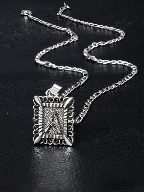 Letter A-Z Pendant Necklace for Women & Men, Punk Style Stainless Steel Jewelry for Party, Daily Decor, Trendy All-match & Exquisite Jewelry for Birthday Gift