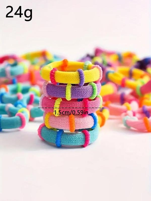 Cute Donut Design Hair Ties, Colorful Hair Ties for Girls & Teens, Fashion Hair Accessories for Daily Wear