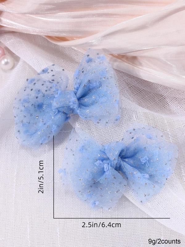 Cute Bow Decor Hair Clip (2pcs set), Fashionable Hair Accessories for Women & Girls, Elegant All-match Fashion Accessories for Daily Wear