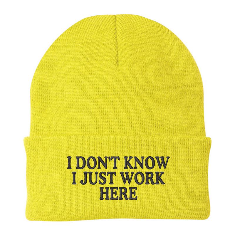 I Don't Know I Just Work Here Beanie  For Men And Women casual warm