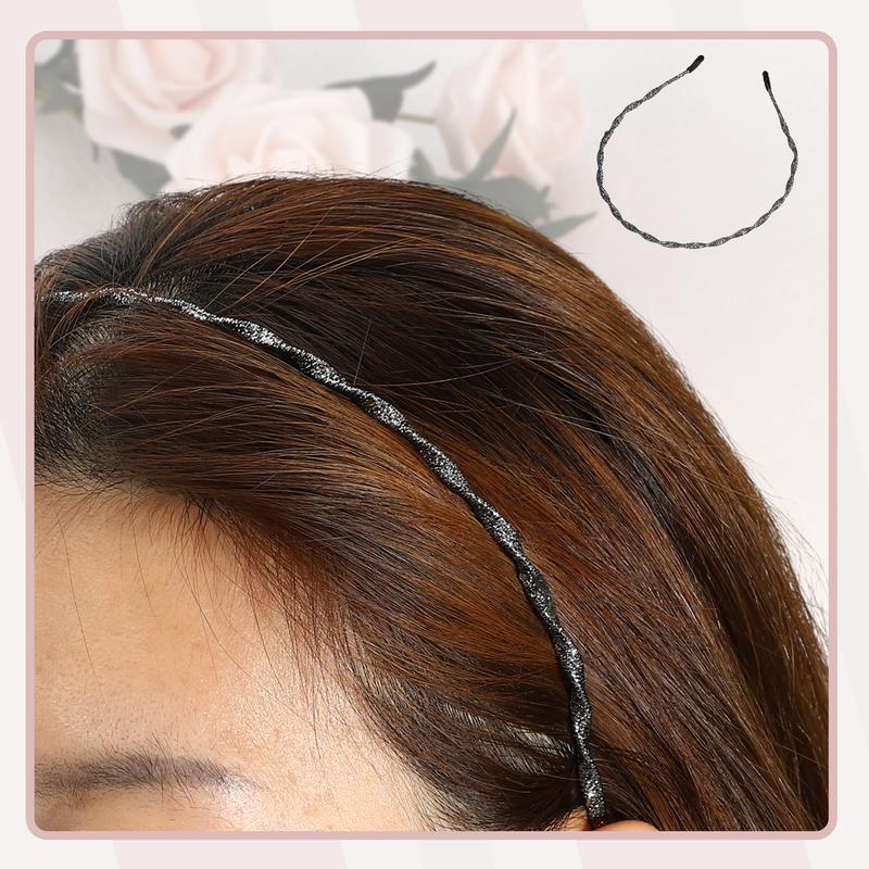 Unique Bargains 5 Pcs Fashion Design Thin Cloth Headbands, Multicolor, 5.12