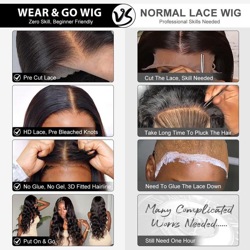 Mscoco Hair 6x5 Dark Brown Wear And Go Glueless Human Hair Lace Wig Body Wave & Straight Pre Bleached Knots HD Lace Closure Wig