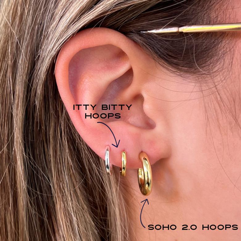 Itty Bitty Hoops dainty earring