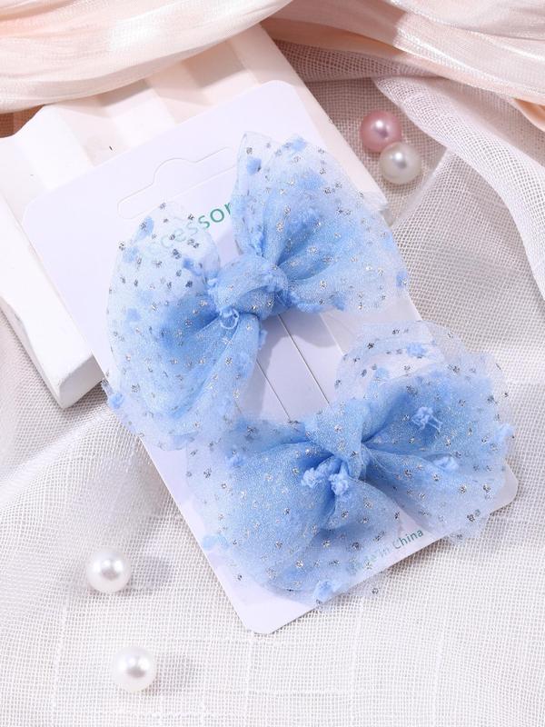 Cute Bow Decor Hair Clip (2pcs set), Fashionable Hair Accessories for Women & Girls, Elegant All-match Fashion Accessories for Daily Wear