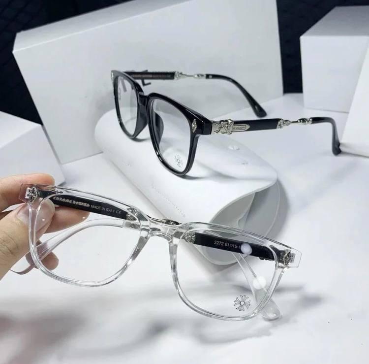 CALL MELICE Chrome Hearts Glasses Frames Black-Silver Glasses Frames with Gift Box and Cloth ,Chrome Hearts Embellished Eyeglasses ,Fashionable Unisex Chrome Hearts Eyewear