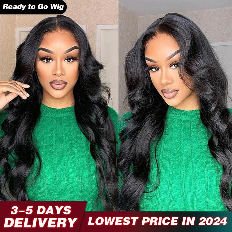 Subella Hair Ocean Wave Glueless Ready and Go Wigs 200% Density Pre Cut 8x5 HD Lace Body Wave Wig Wear and Go Pre Bleached Knots Human Hair Wigs Beginner Friendly hd transparent