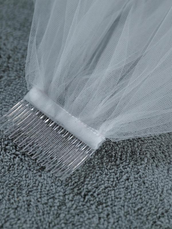 Clear Mesh Veil, Elegant Wedding Bridal Veil for Bridal Party Formal Occasions, Women Wedding Accessories