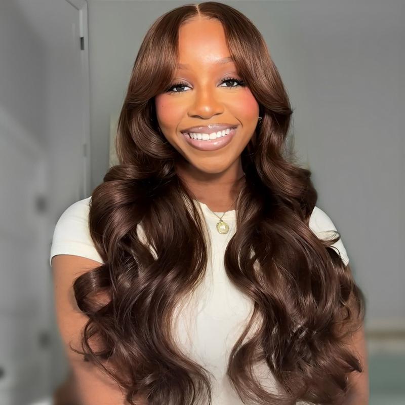 Mscoco Hair 6x5 Dark Brown Wear And Go Glueless Human Hair Lace Wig Body Wave & Straight Pre Bleached Knots HD Lace Closure Wig