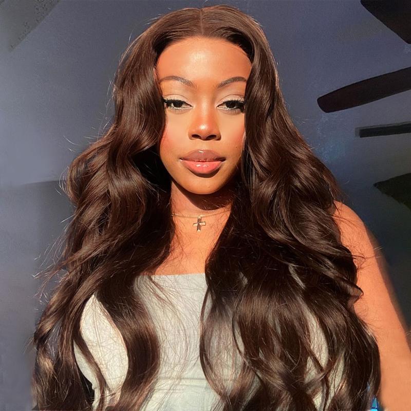 Mscoco Hair 6x5 Dark Brown Wear And Go Glueless Human Hair Lace Wig Body Wave & Straight Pre Bleached Knots HD Lace Closure Wig