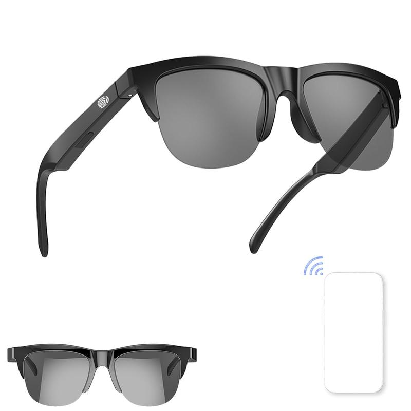 New Smart Wireless Sunglasses Wireless Calls Music Playback Outdoor Sports Headphones Rechargeable Hifi Sound Quality Hd Lenses Black Technology Touch Long Battery Life Uv Protection,waterproof, christmas gift ideas Black Friday Deals tiktok shop store