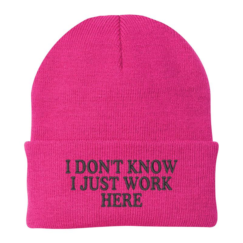 I Don't Know I Just Work Here Beanie  For Men And Women casual warm