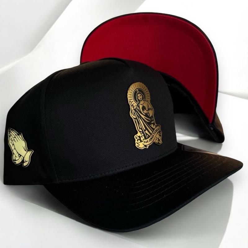 Hat Saint Jude   SnapBack adjustable  Pearl colour & Black