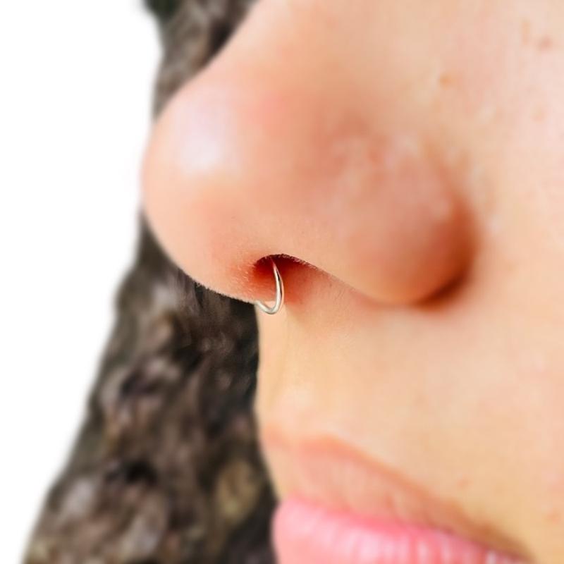 Faux Septum Nose Ring Clip-on  Handmade  22-20 Gauge 5mm-10mm Sizes