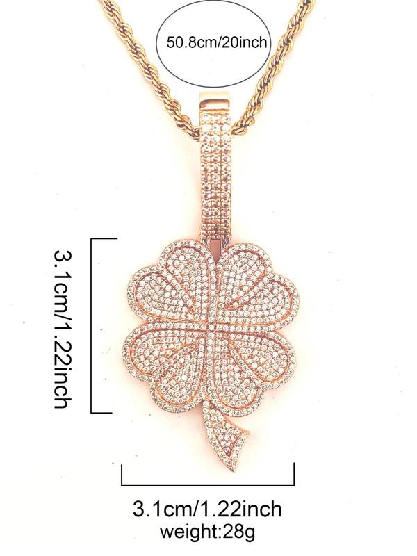 Rhinestone Decor Flower Design Pendant, Fashionable Jewelry for Women & Girls, Trendy All-match & Exquisite Jewelry for Birthday Gift