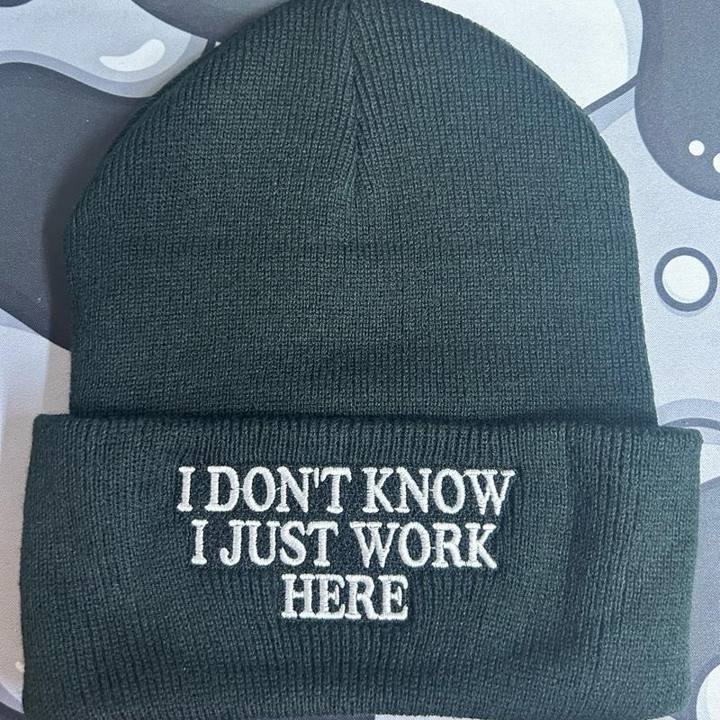 I Don't Know I Just Work Here Beanie  For Men And Women casual warm