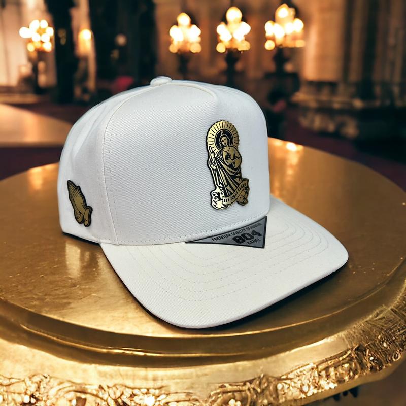 Hat Saint Jude   SnapBack adjustable  Pearl colour & Black