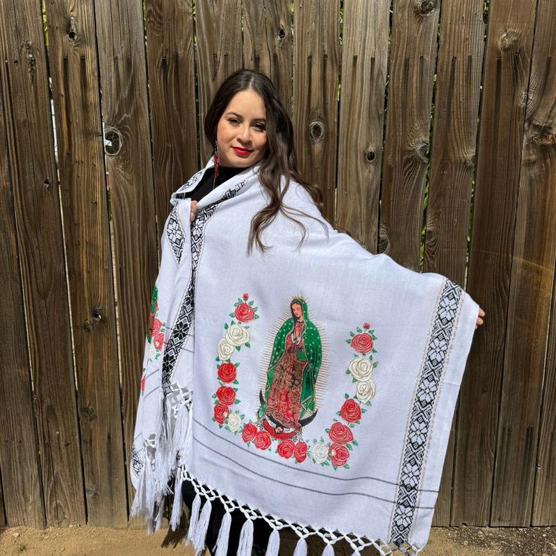 Virgencita shawl  throw blanket