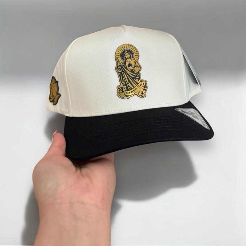 Hat Saint Jude   SnapBack adjustable  Pearl colour & Black