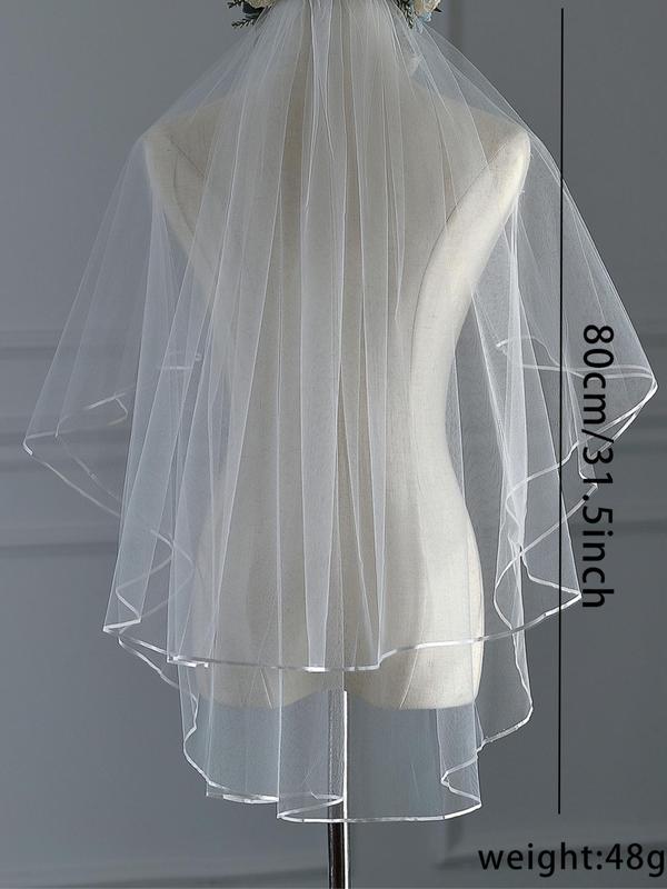 Clear Mesh Veil, Elegant Wedding Bridal Veil for Bridal Party Formal Occasions, Women Wedding Accessories