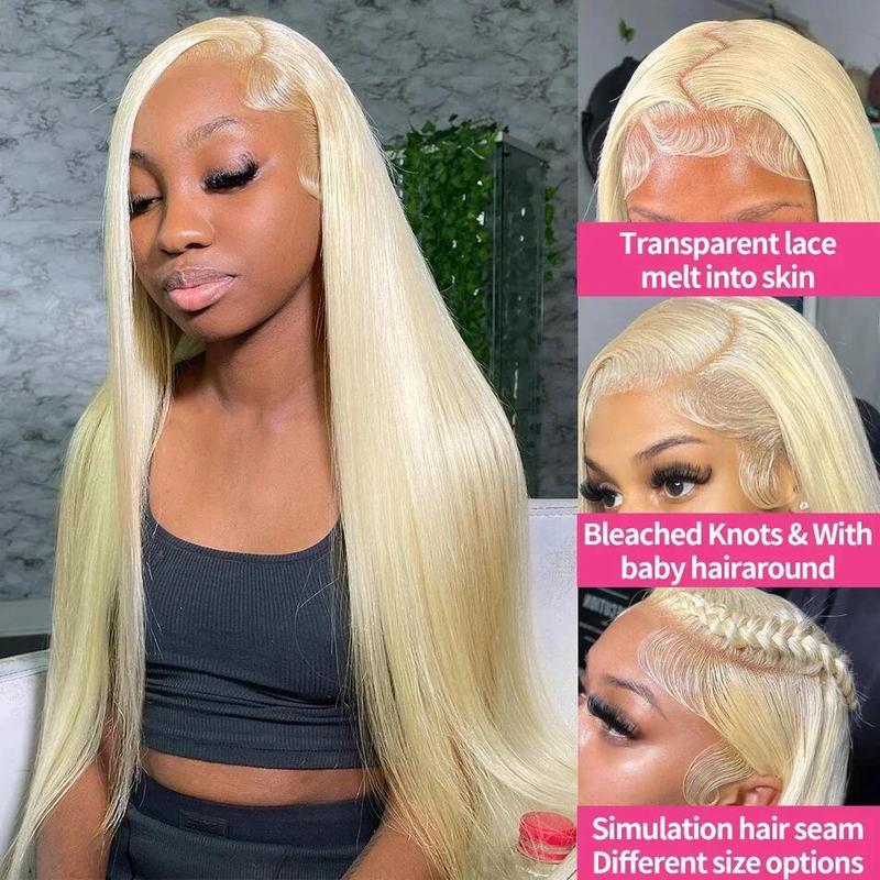 Tahikie 613 Blonde HD Front Lace 13x6 Straight Frontal Human Hair Wigs For Women Pre Plucked Natural Hairline with Baby Human Hair Wigs