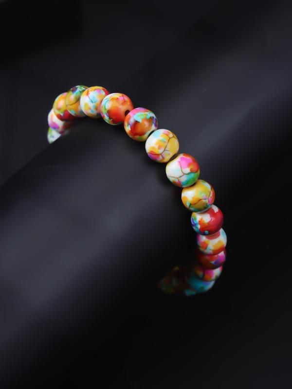 Colorful Beaded Bracelet, Boho Style Jewelry for Women & Girls, Fashion Accessories for Party, Daily Clothing Decor, Trendy All-match & Exquisite Jewelry for Birthday Gift