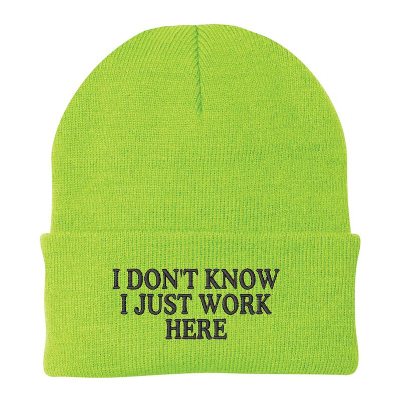 I Don't Know I Just Work Here Beanie  For Men And Women casual warm