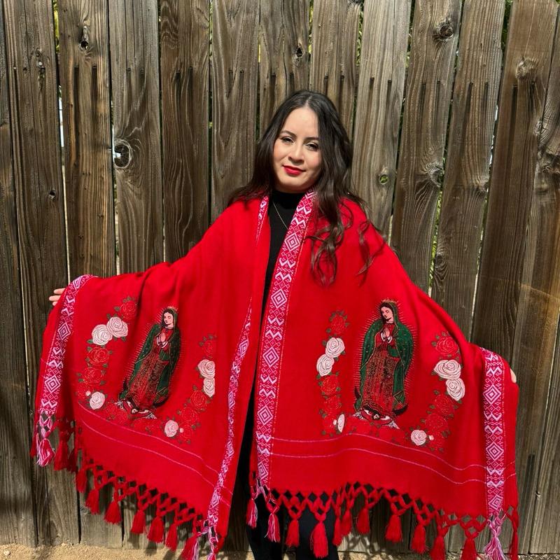 Virgencita shawl  throw blanket