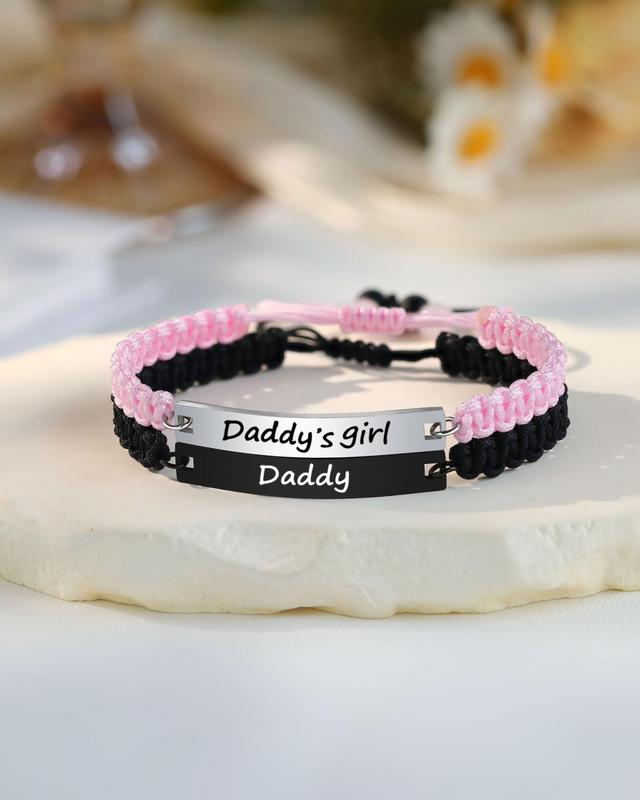 Matching Father Daughter Bracelet Birthday Fathers' Day Christmas Gifts for Dad Daddy from Daughter Gift Ideas