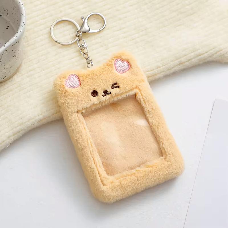 Plush Photocard Holder Keychain