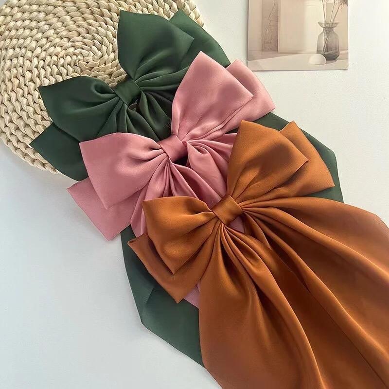 3 Large Silky Luxury Bow Sets Multi Color