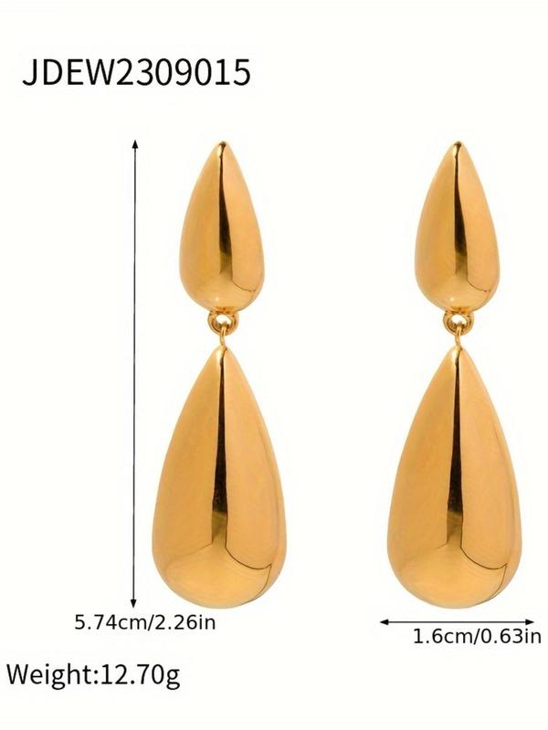 Women's Elegant Minimalist Water Drop Design Dangle Earrings, Fashion Retro Dangle Earrings for Party, Daily Decor, Trendy All-match Vintage Jewelry As Birthday Gift for Women & Girls