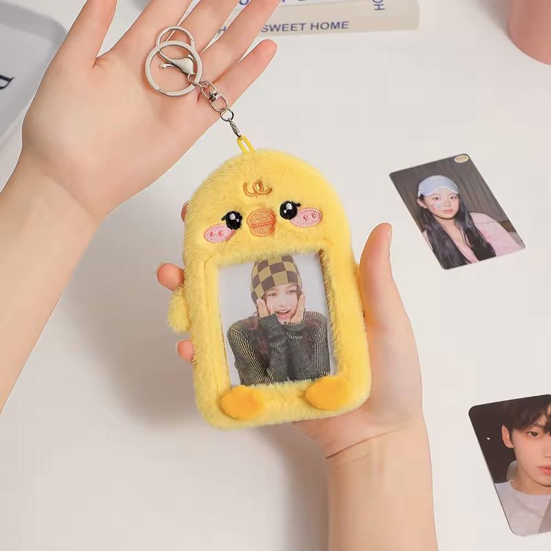 Plush Photocard Holder Keychain