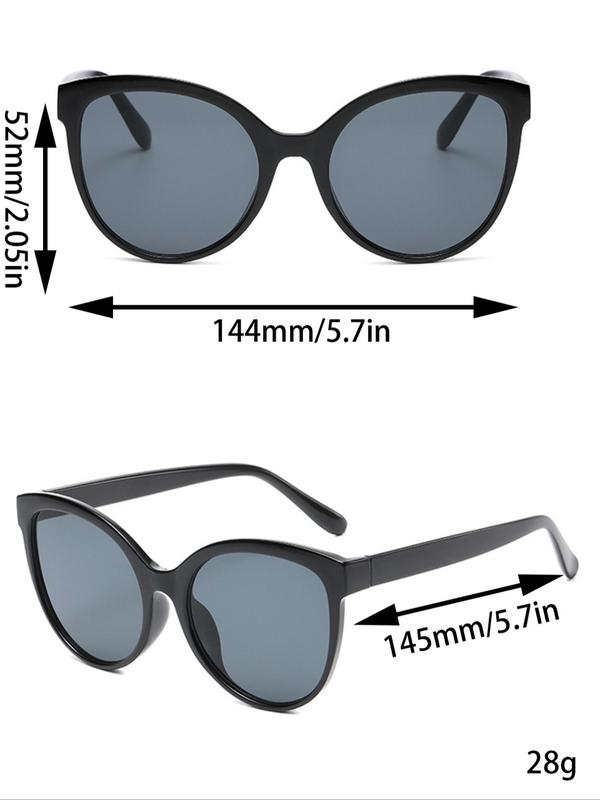 Unisex Elegant Vintage Cat Eye Frame Sunglasses, Trendy Y2k for Everyday Use, Sun Protection Glasses Accessories for Outdoor Glasses for Women & Men for Back To School