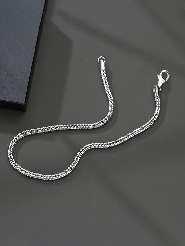 Men's Simple Plain Stainless Steel Link Bracelet, Fashion Jewelry for Party, Daily Clothing Decor, Trendy All-match & Exquisite Jewelry for Birthday Gift