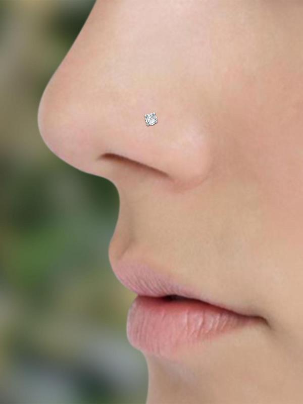 Summer Unisex Rhinestone & Flower Decor Nose Ring, Casual Trendy Nose Ring for Women & Men, Fashionable Body Jewelry for Daily & Party Decoration, Streetwear Matching Jewelry