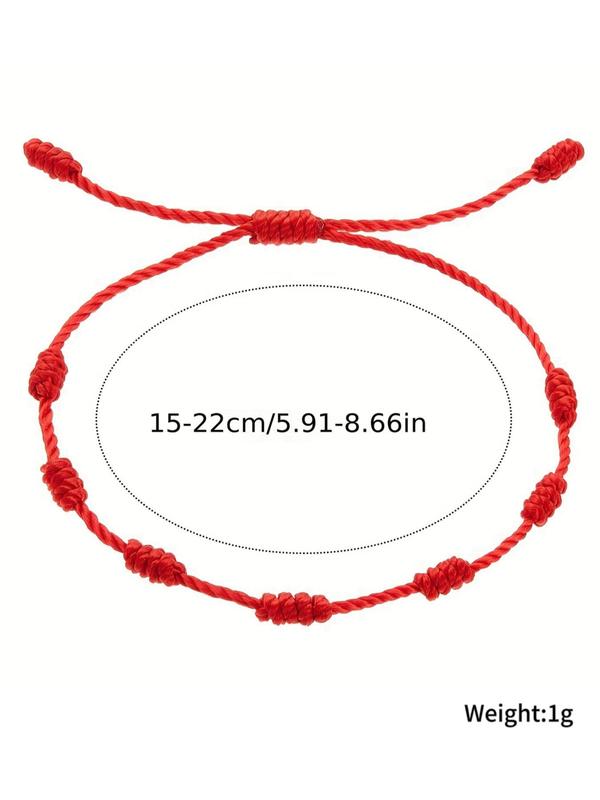 Women's Solid Braided Knot Bracelet, Cute Trendy Adjustable String Bracelets for Men, Fashionable Classic Women Jewelry for Daily Decoration