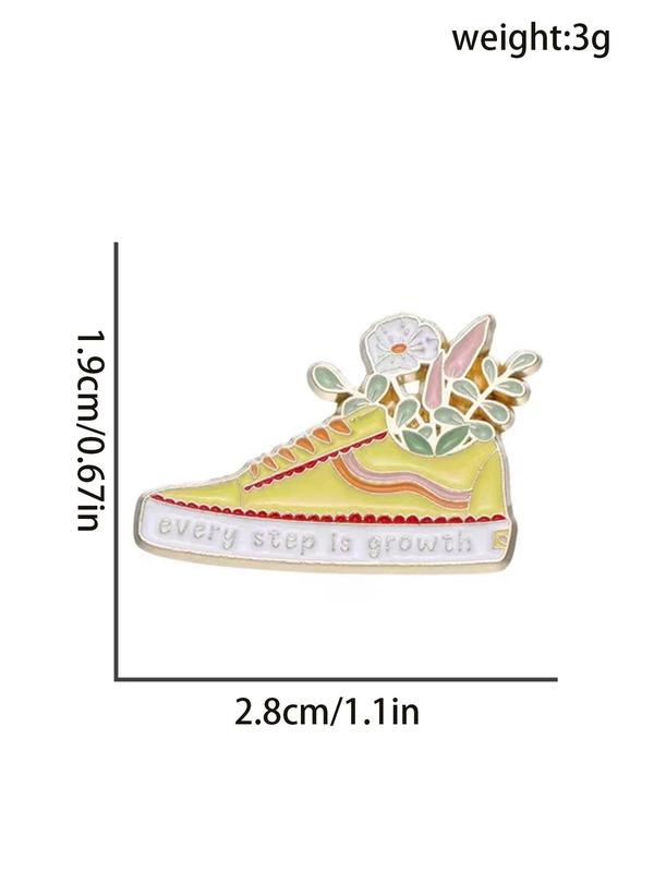 Unisex Creative Letter & Skate Shoes Design Brooch, Casual Zinc Alloy Jewelry, Fashion Clothes Accessories Suitable for Backpacks,  Hats Decor Fixed Buckle