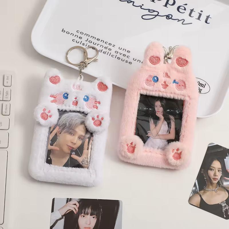 Plush Photocard Holder Keychain