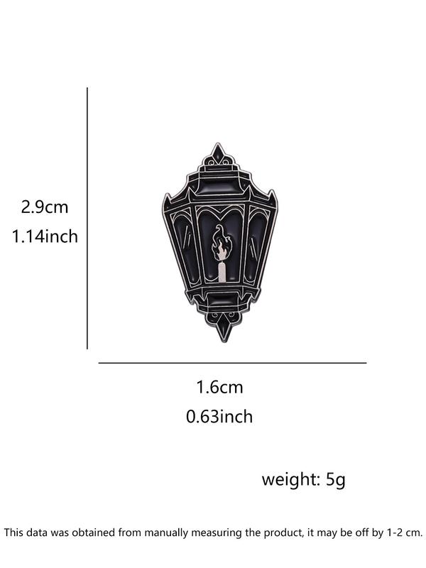 Gothic Lantern Design Brooch Pin, Fashion Alloy Badge for Daily Clothing Decor, Trendy All-match & Exquisite Brooch for Birthday Gift