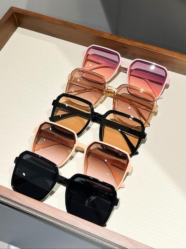 2024 Summer Trendy Square Sunglasses for Men & Women, Casual Fashion Glasses, Travel Accessories for Trip & Driving & Back To School